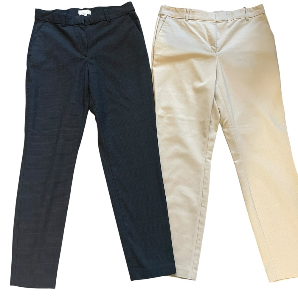 Pair of H&M Dark Checkered and Khaki Pants